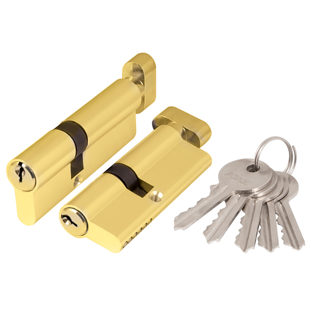 Цилиндровый механизм с вертушкой AX102/60 mm (25+10+25) CP хром 5 кл.