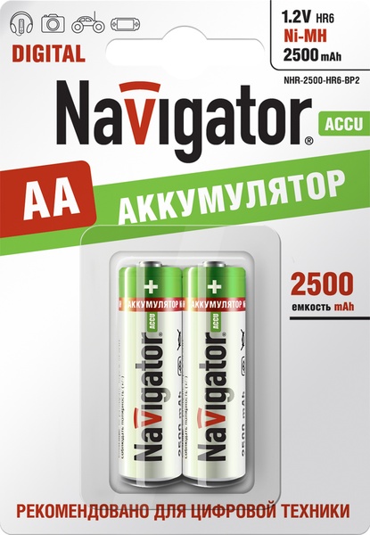 Аккумулятор Ni-MH 2500мАч AA 2шт упак