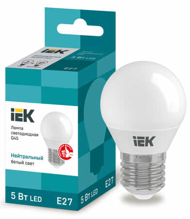 Лампа светодиодная 5Вт 230В 4000К E27 IEK