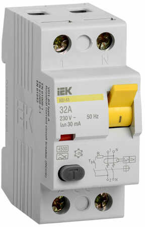 УЗО ВД1-63 2Р 32А 30мА IEK