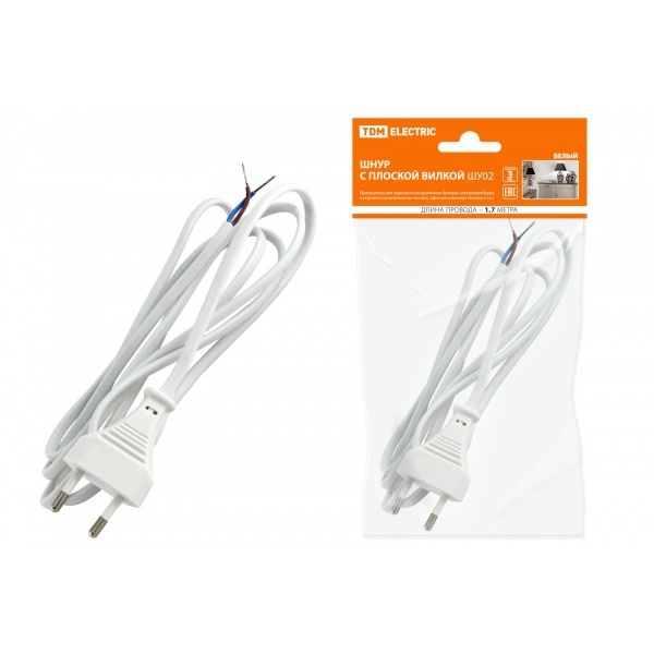 Провод ШВВП 2*0,75 (плоский белый)