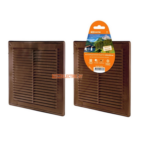 Решетка разъемная с москитной сеткой, белая 150х150 TDM