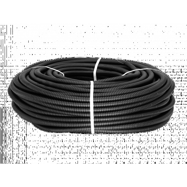 Труба гофра ПНД  с зондом 20мм черная 25м в бухте