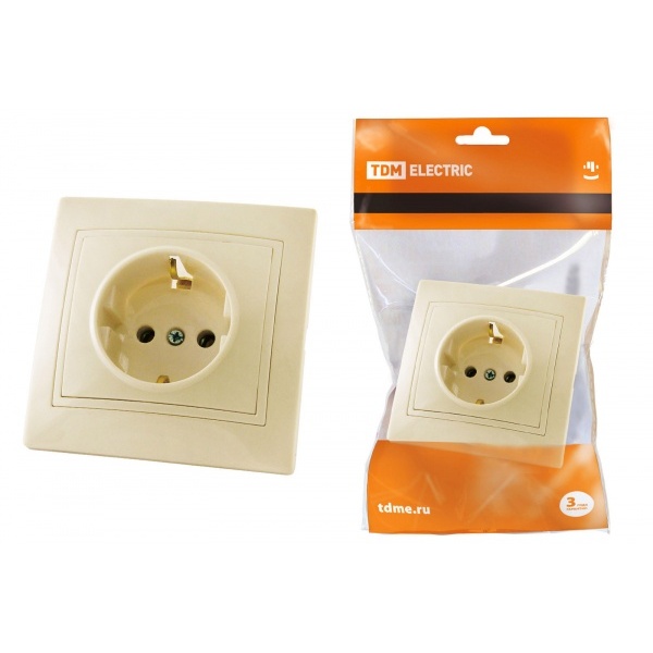 TDM Таймыр Слоновая Кость Розетка ТВ простая (0-2400МГц, "мама") SQ1814-0122