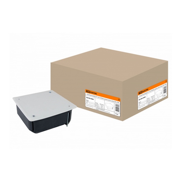 Коробка распаячная СП 115х115х45мм, крышка, металлические лапки, IP20, TDM SQ1403-0008