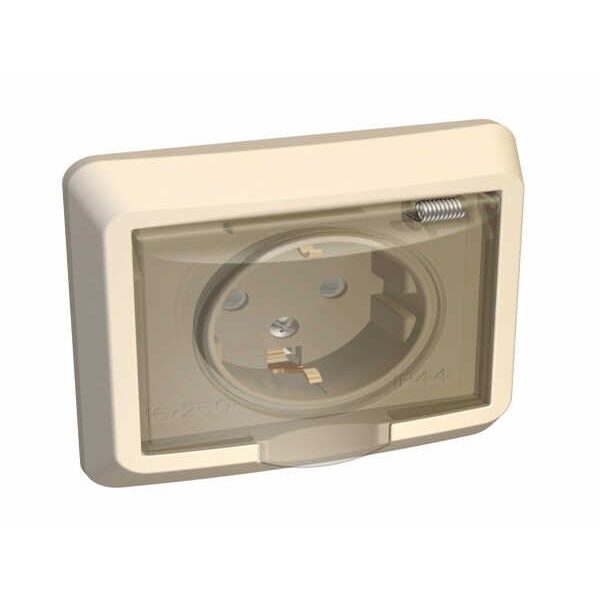 Legrand INSPIRIA Белый Розетка 1-местная с заземляющими контактами со шт и крышкой IP44 скрытая уст