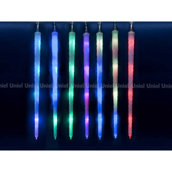 Занавес "Сосульки" соединяемый, 2,7х0,42м. 10 подвесов.Белый свет провод прозр. IP44