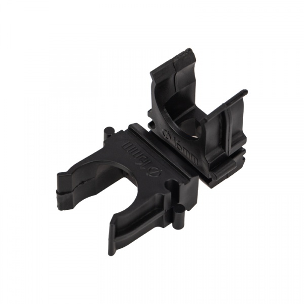 Крепеж-клипса  для трубы  16 мм черная поштучно