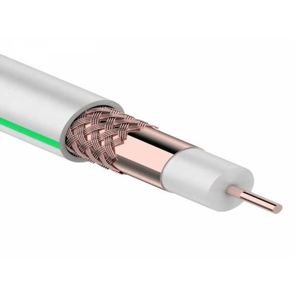 SAT 703 B.CU/AL/CL. (75%). 75 Oм белый PEXANT кабель бухта 50м