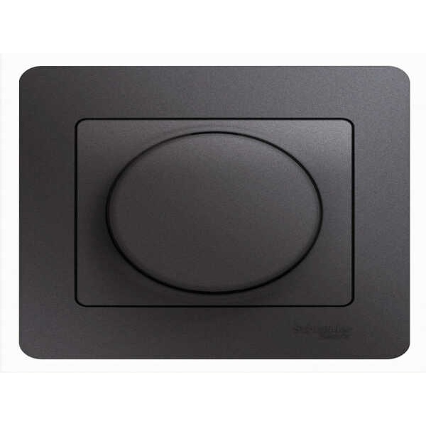 Диммер поворотный 300Вт в сборе с рамкой IP20 скрытая установка