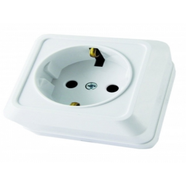 TDM Ладога Белый Выключатель 2-кл о/у 10А SQ1801-0003