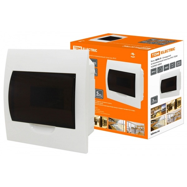 Бокс ЩРВ-П 8 IP40 пластик TDM
