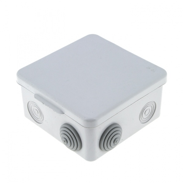 Коробка распаячная с крышкой 85х40 светлое дерево,круглая .