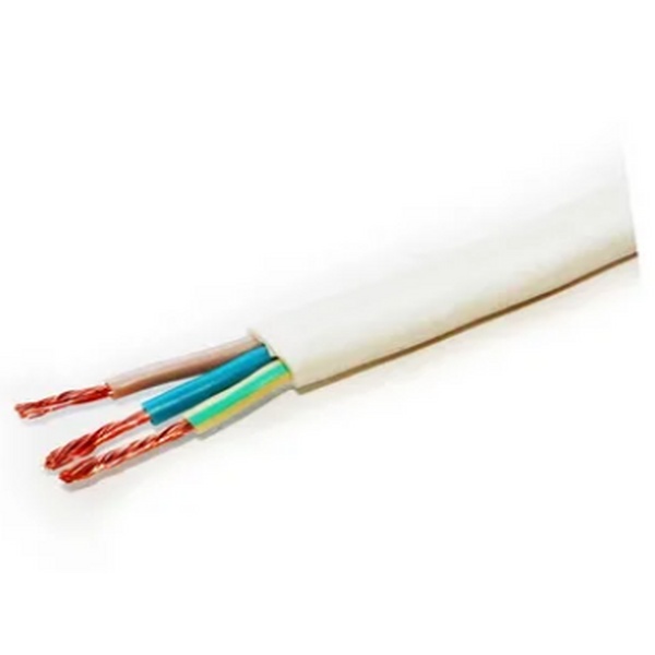 Провод ПУГНП 3х2,5 белый плоский.