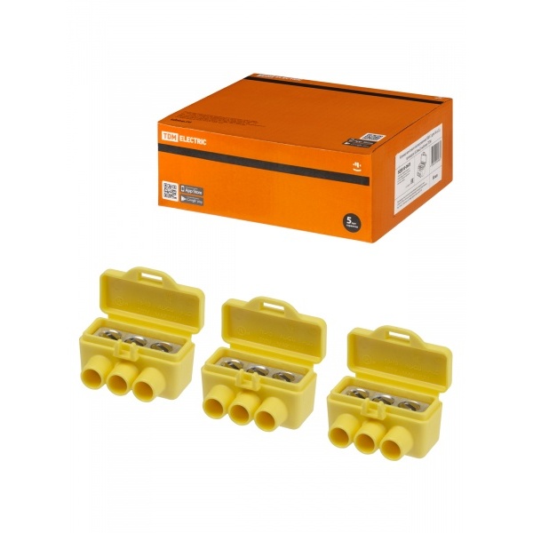 КЛЕММА ВИНТОВАЯ ИЗОЛИРОВАННАЯ КВИ-3 ДЛЯ AL И CU ПРОВОДОВ (6,0ММ2) СЕРАЯ TDM