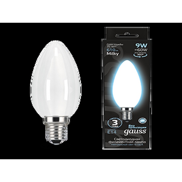 Светодиодная лампа C35 11Вт 150-265В 4100К Е14 филамент