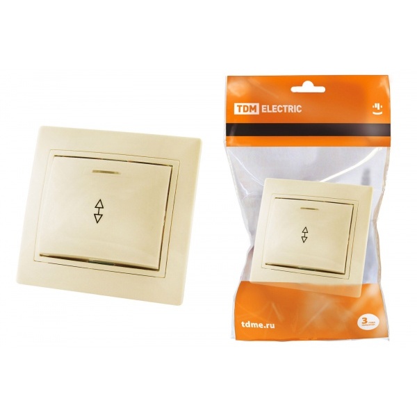 TDM Таймыр Слоновая Кость Выключатель 1-клавишный 10А