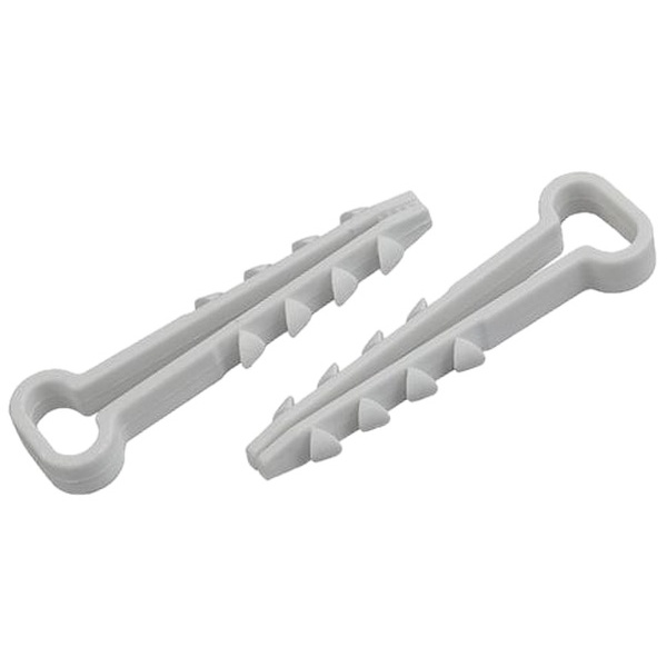 Дюбель-хомут 14-6 белый плоский