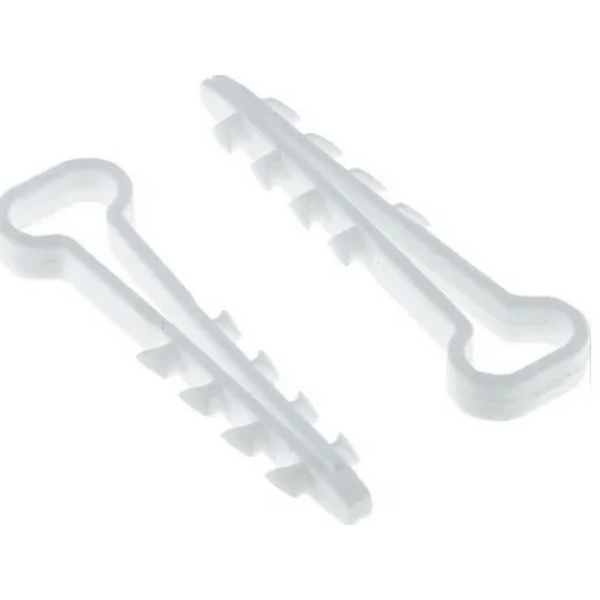 Дюбель-хомут 8-5 белый прямоугольный (100 шт.)