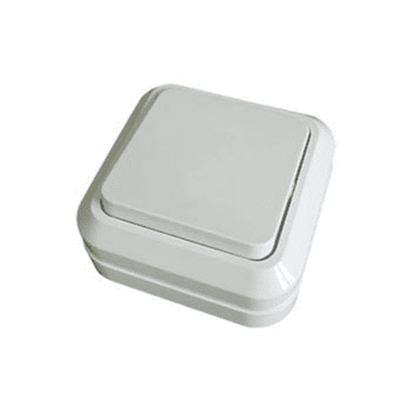 Выключатель Олимп белый 1 клавиша проходн.с подсв.10А 220В О0125