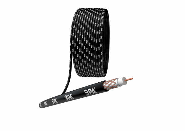 Кабель телевизионный коаксиальный RG-6U чёрный