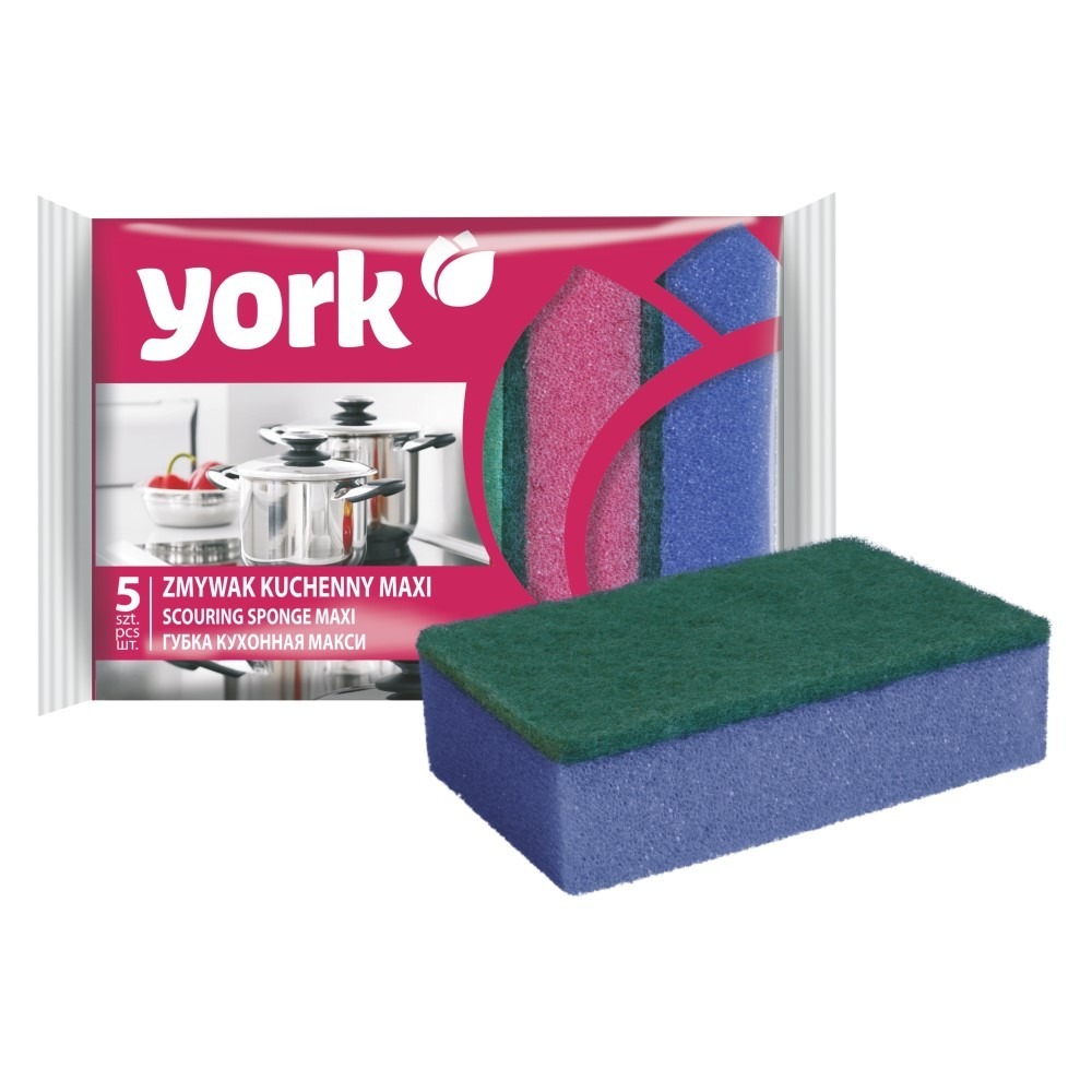 Губка для посуды макси York 5шт
