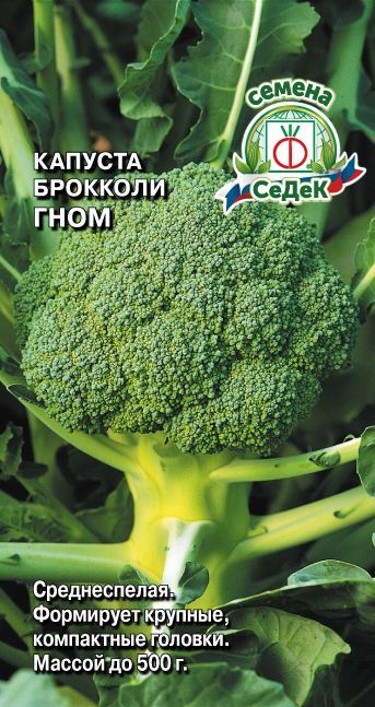Капуста брокколи Гном 50шт/0,5гр  /10 СеДеК АА
