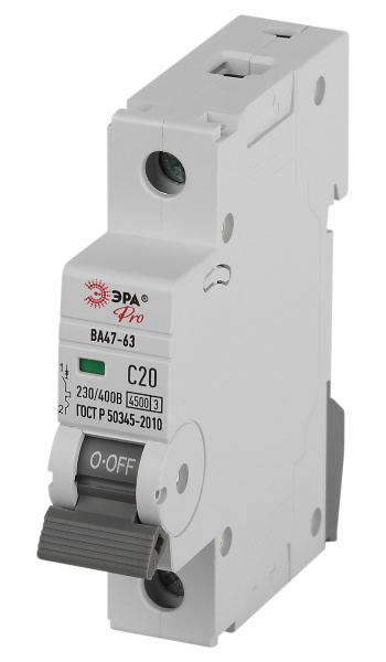 Выключатель автоматический 1П 20А характеристика C 4,5кА Schneider Electric Domovoy