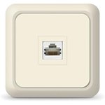 UNIVersal Олимп слоновая кость (ivory) Розетка 1-местная с заземляющими контактами 16А 220В ОП Б-О00