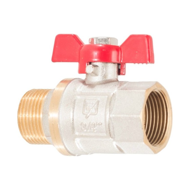 Кран шаровый PN40 1/2" ВН бабочка