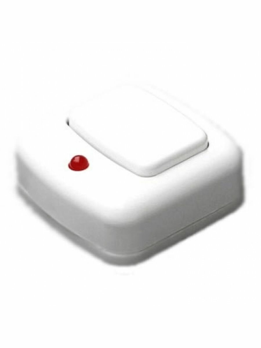 Кнопка звонковая выпуклая белая 0,4А 230В IP20