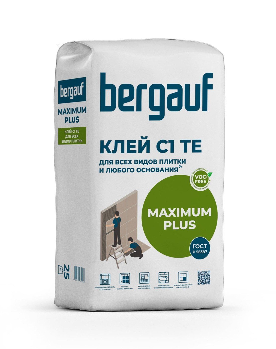 Клей для плитки Bergauf Максим Плюс (25кг)