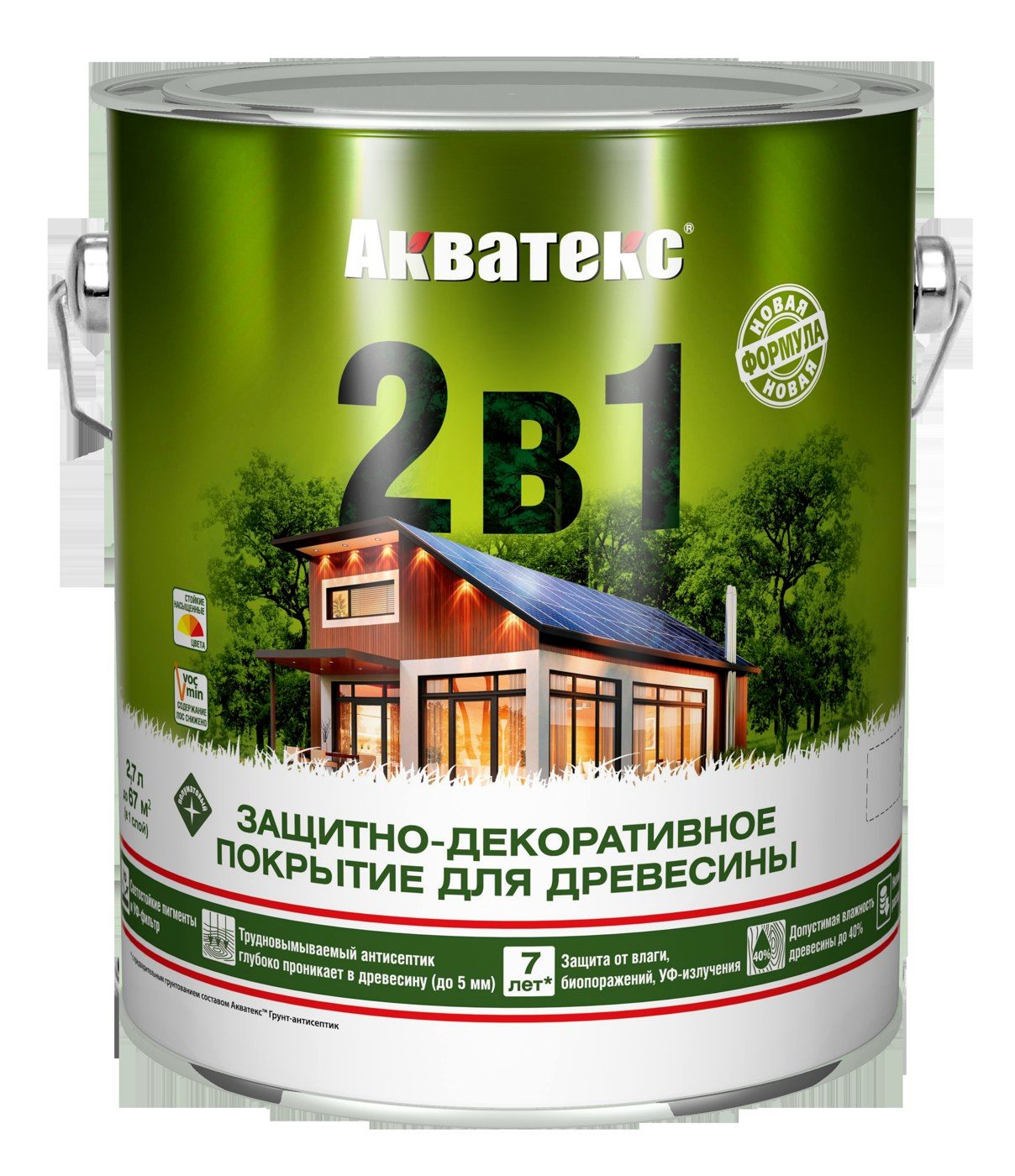 Средство защитно-декоративное Акватекс Тик (2,7л)