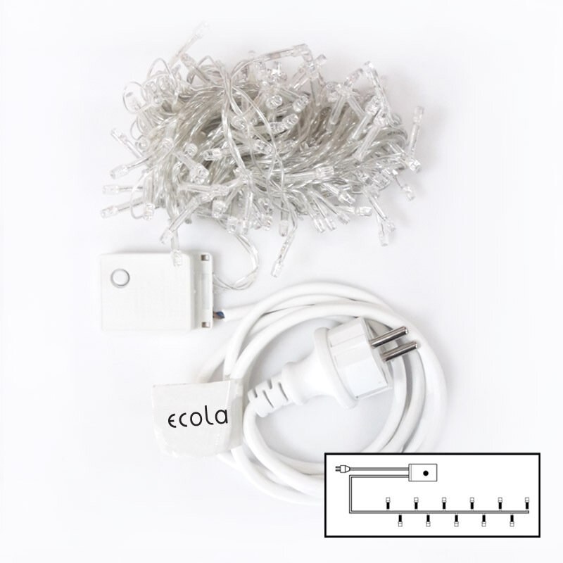 Гирлянда-нить Ecola 160LED RGB 8 режимов (10м)