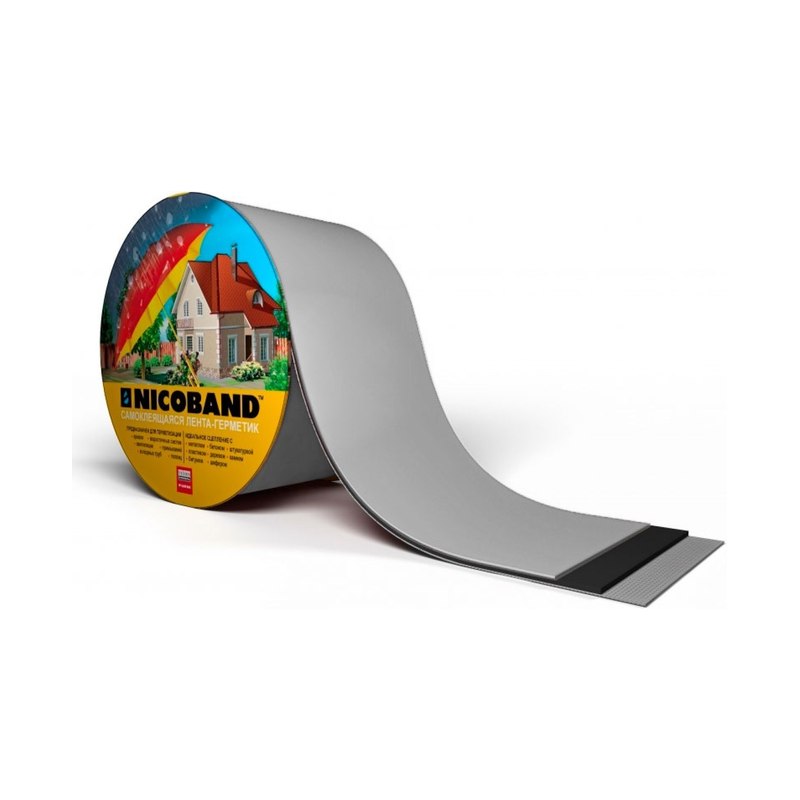Лента самоклеящаяся герметизирующая NICOBAND 3мх10см серебристый