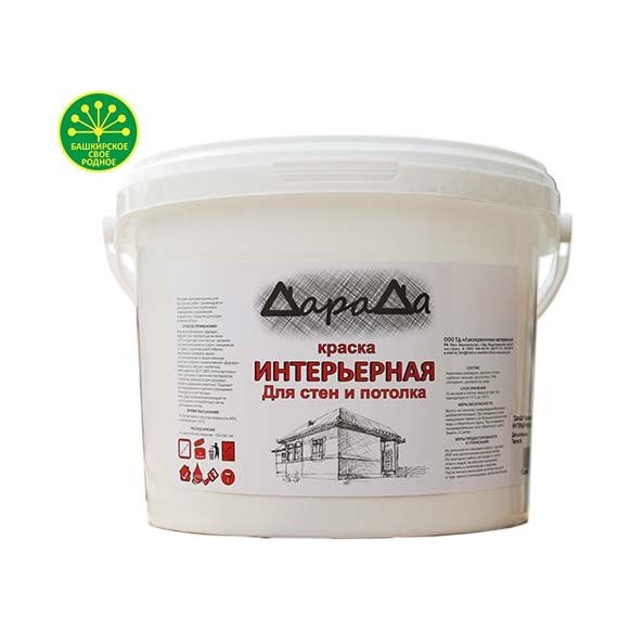 Краска акриловая ДАРАДА белоснежная (4,2кг)