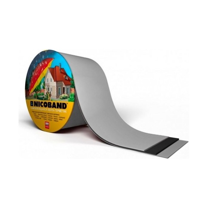 Лента самоклеящаяся NICOBAND серебристая