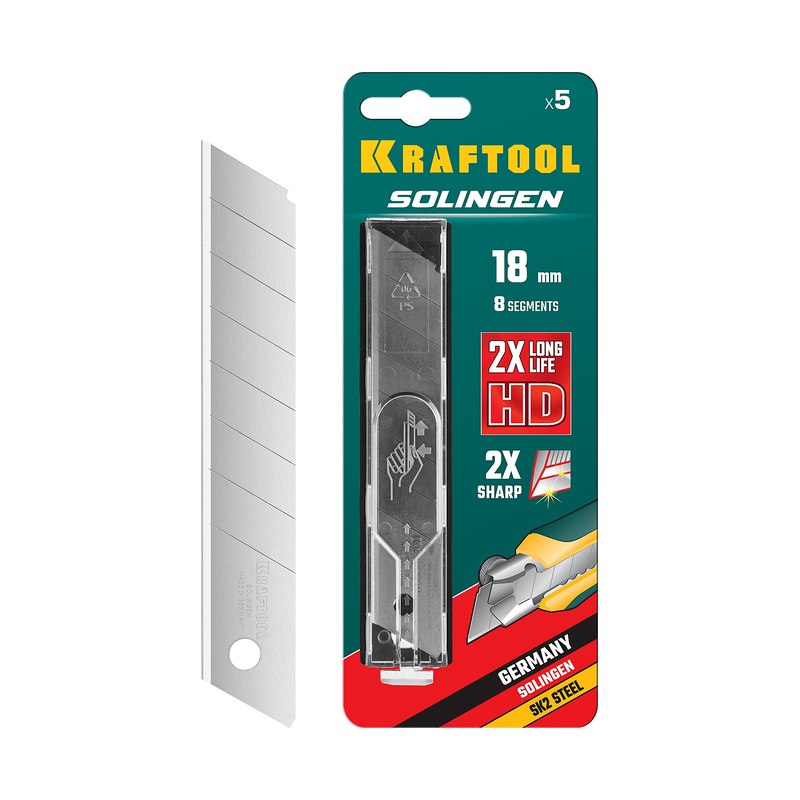 Лезвие сегментное с покрытием 8 сегментов 5шт Kraftfool