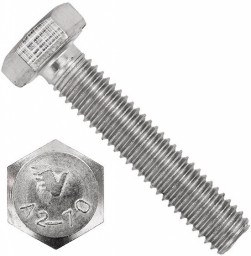Болт М8*35 с полной резьбой из нержавеющей стали А2 ШГ DI...
