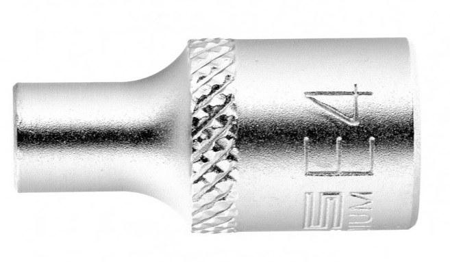 Головка торцевая,1/4, E4, CrV, Stels