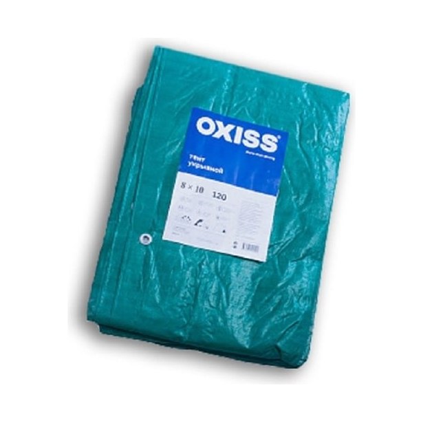 Тент  8 x10 м (120 г/кв. м) зеленый/серебро