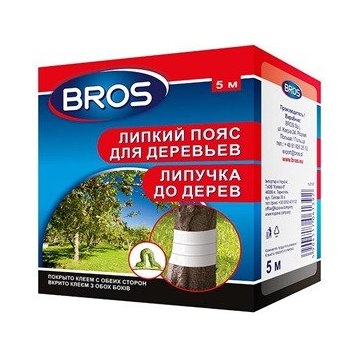 Пояс BROS для садовых деревьев двухстороннний клеевой 5 м