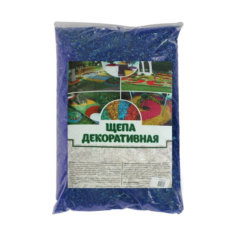 Щепа декоративная, синяя 3 кг