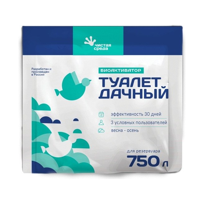 Биоактиватор ТУАЛЕТ ДАЧНЫЙ 750 л 30гр