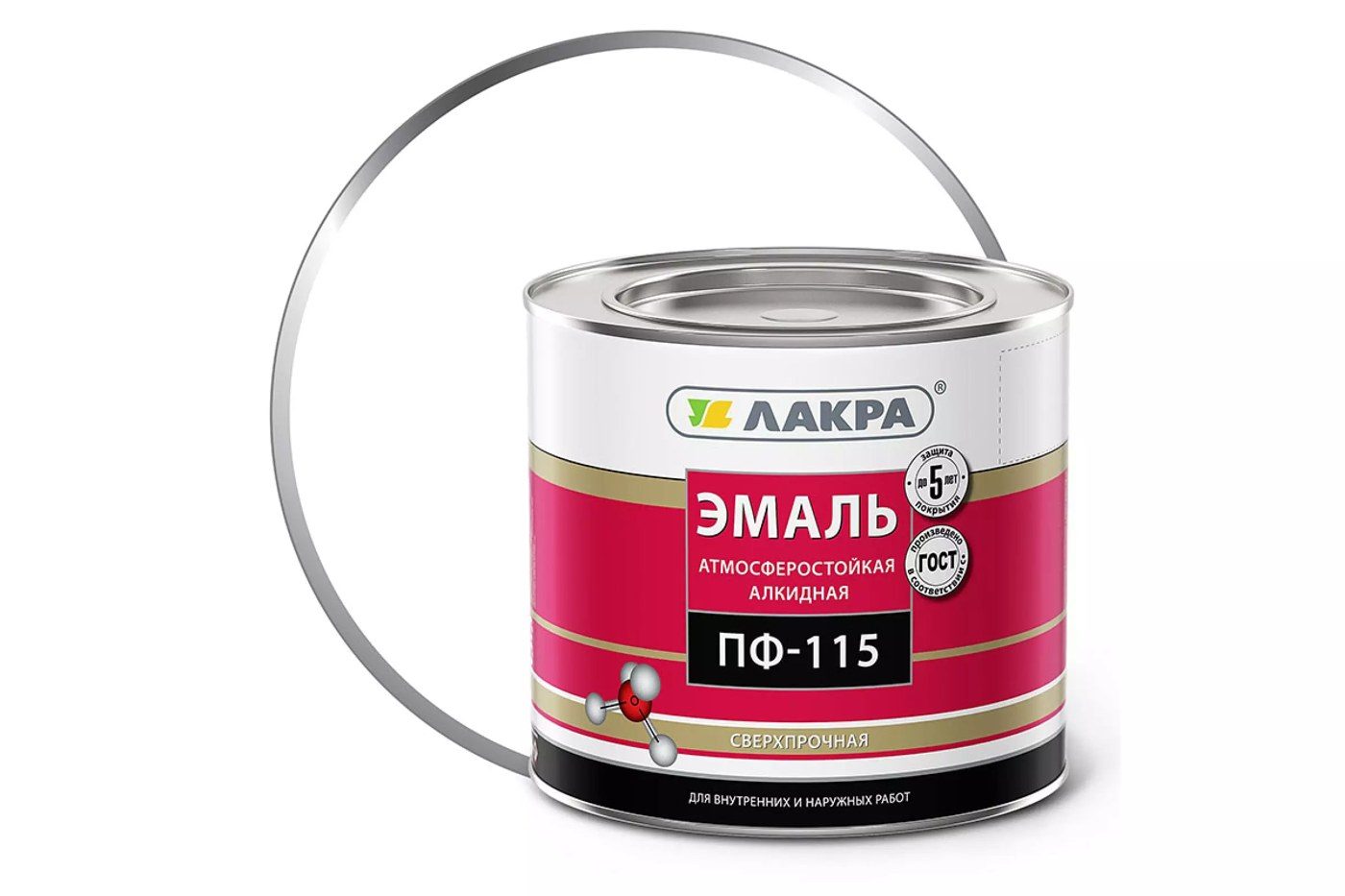 Эмаль ПФ-115 1,9 кг Лакра глянцевая белая