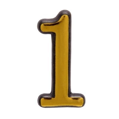 Цифра дверная "1" золото Аллюр