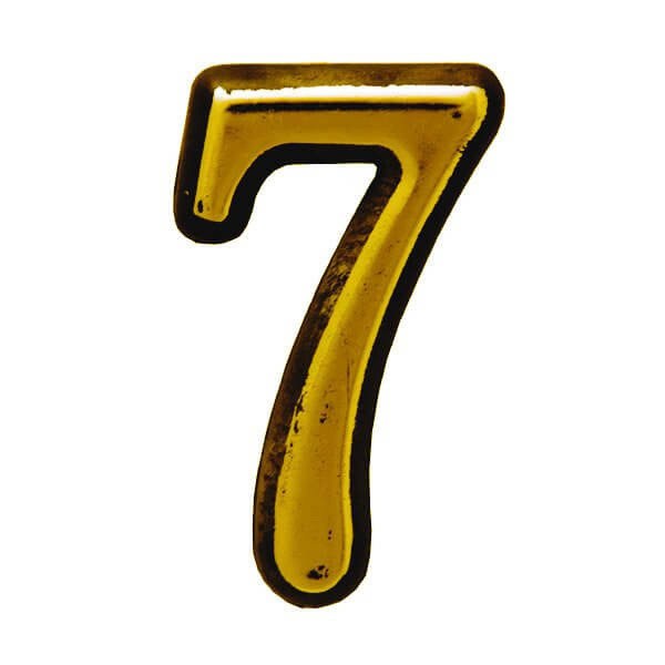 Цифра дверная "7" золото Аллюр