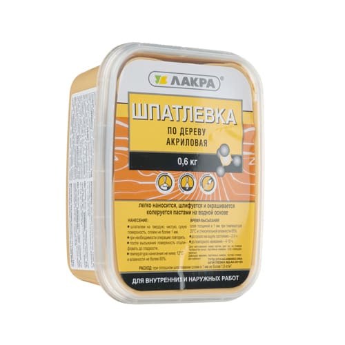 Шпатлевка по дереву Лакра сосна 0,6 кг