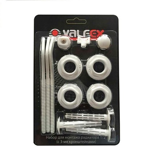Комплект для монтажа радиаторов с 3-мя кронштейнами  1/2" VALFEX