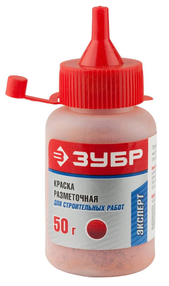 Краска 50 г для разметочных шнуров, красная  ЗУБР